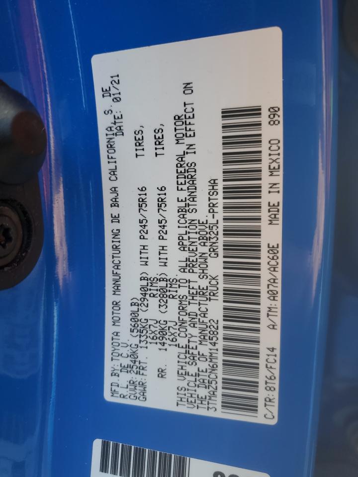 3TMAZ5CN6MM145822 TOYOTA TACOMA 2021