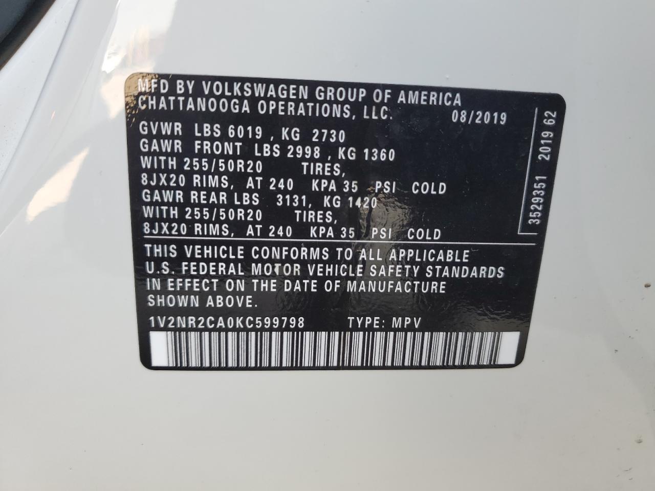 2019 Volkswagen Atlas - Image 13