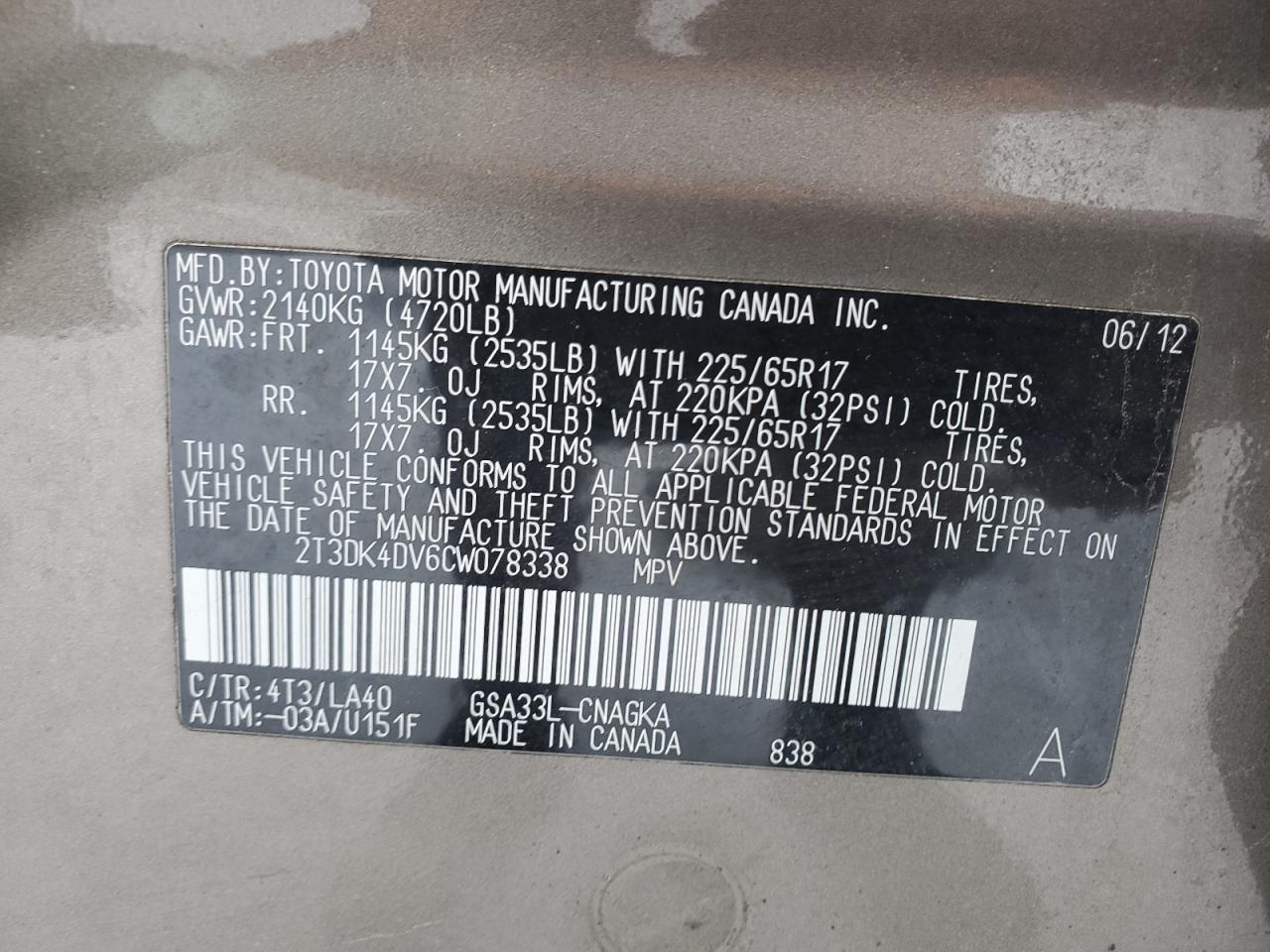2012 Toyota RAV 4 - Image 13