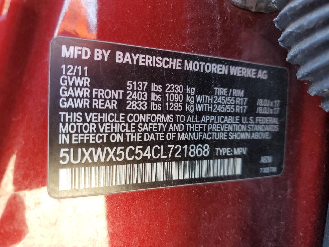 2012 BMW X3 - Image 15