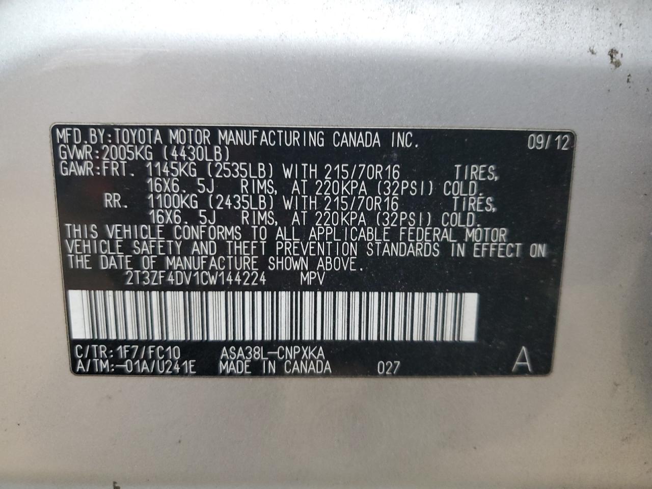 2012 Toyota RAV 4 - Image 13