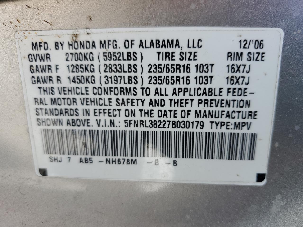 2007 Honda Odyssey - Image 14