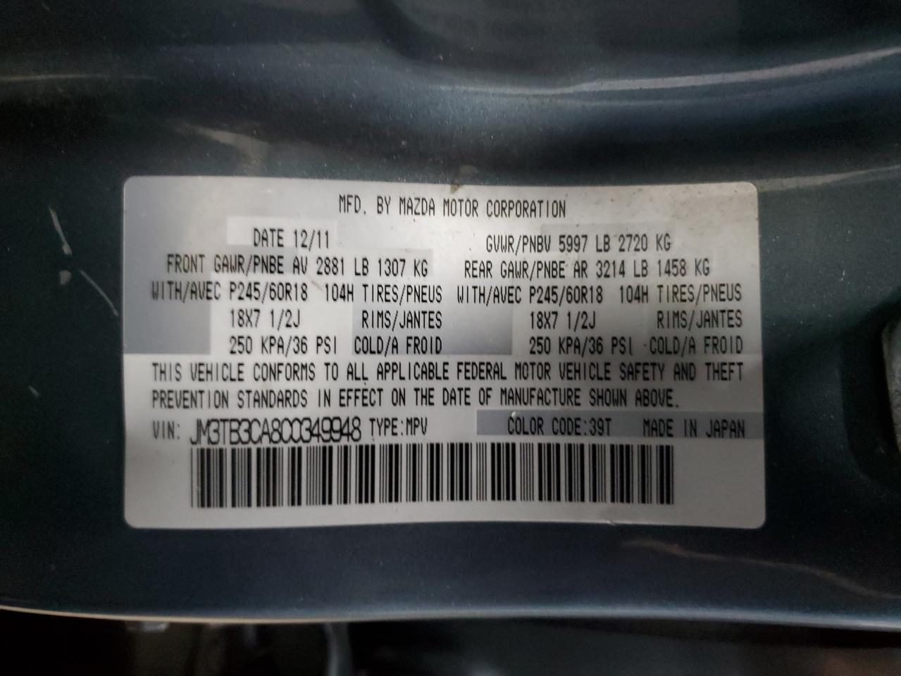 2012 Mazda CX-9 - Image 15