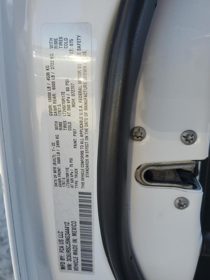 2022 Ram 2500 Tradesman VIN: 3C6UR5CJ5NG344412 Lot: 49198845