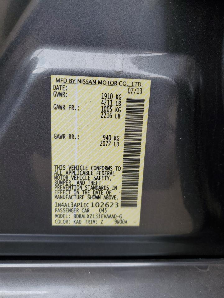 2014 Nissan Altima 2.5 VIN: 1N4AL3AP1EC102623 Lot: 61083515