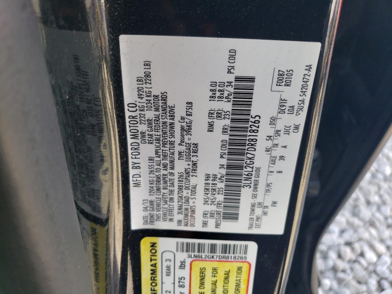 2013 Lincoln MKZ - Image 12