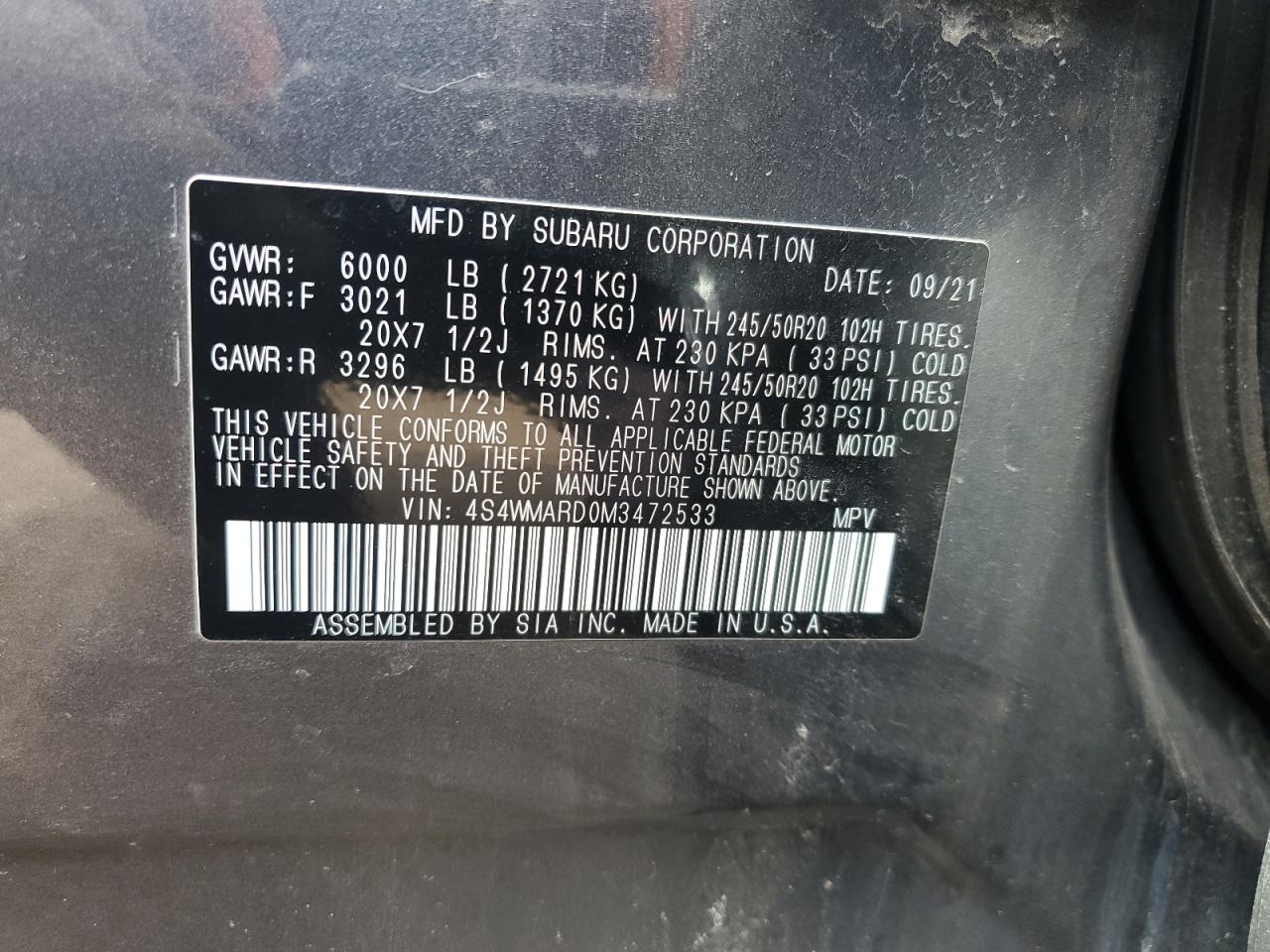2021 Subaru Ascent - Image 13