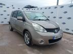 2012 NISSAN NOTE N-TEC for sale at Copart BRISTOL