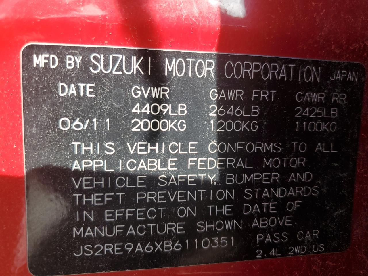 2011 Suzuki Kizashi - Image 12