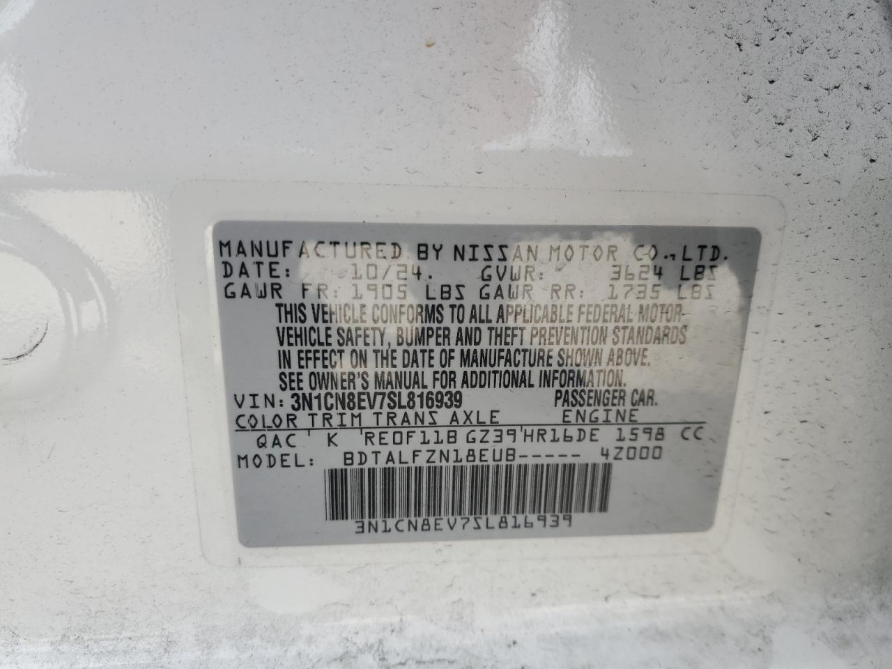 3N1CN8EV7SL816939 NISSAN VERSA 2025