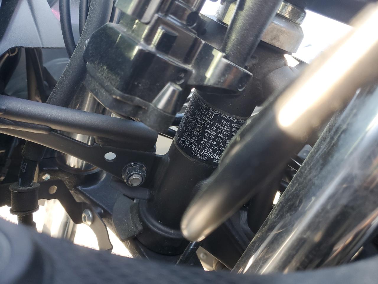 2023 Kawasaki Ex400 VIN: JKAEXKH17PDAR4615 Lot: 50763455