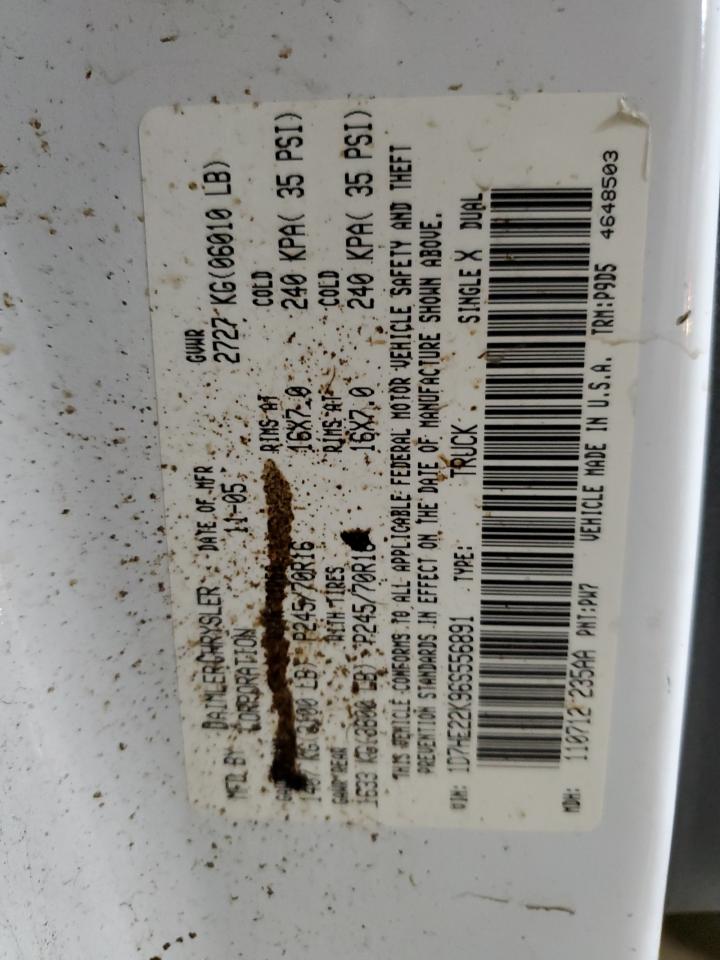 2005 Dodge Dakota Quad VIN: 1D7HE28N25S213002 Lot: 49523375