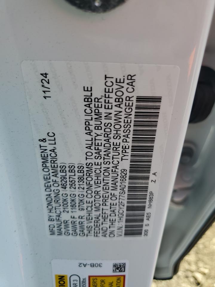 Фото: 1HGCY2F77SA016829 - 12