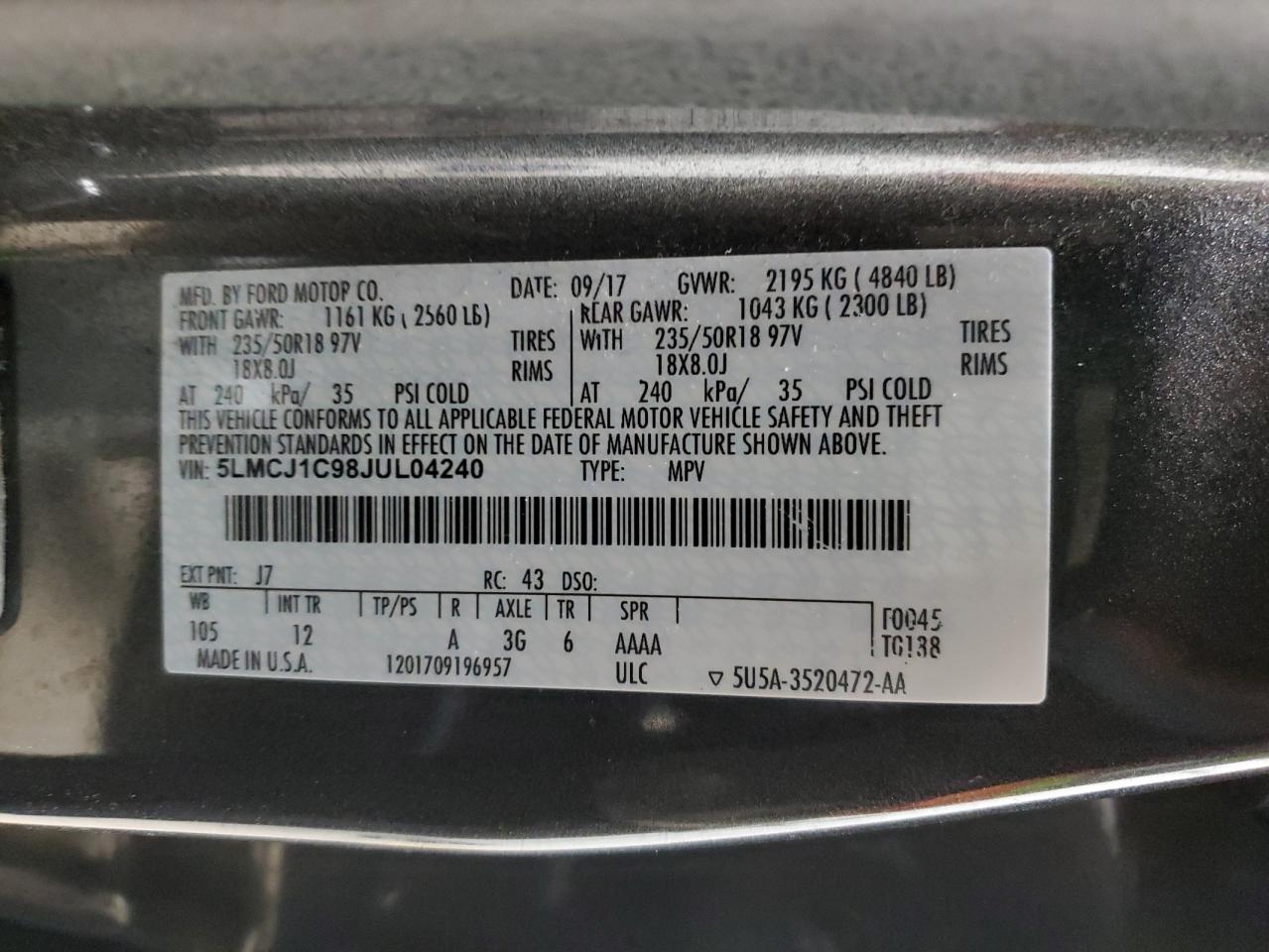 2018 Lincoln MKC - Image 16