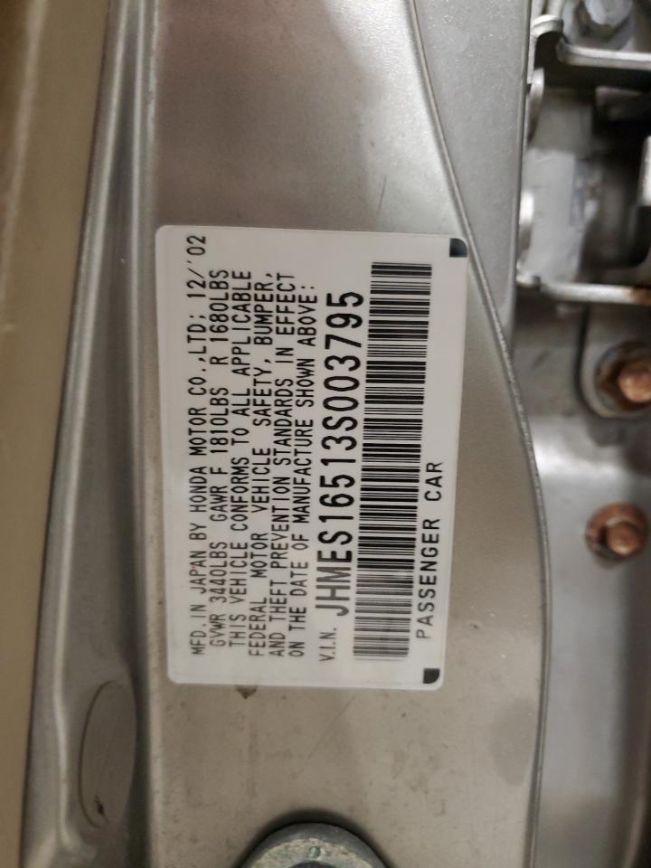 2003 Honda Civic Lx VIN: JHMES1651S003795 Lot: 50469165