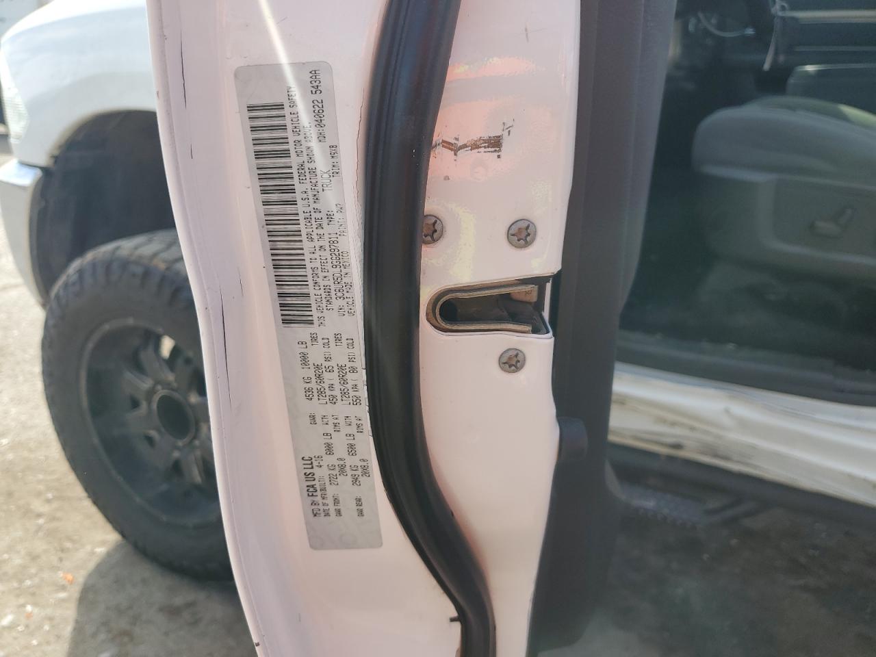 2016 Ram 2500 Slt VIN: 3C6UR5DL9GG297811 Lot: 45922825