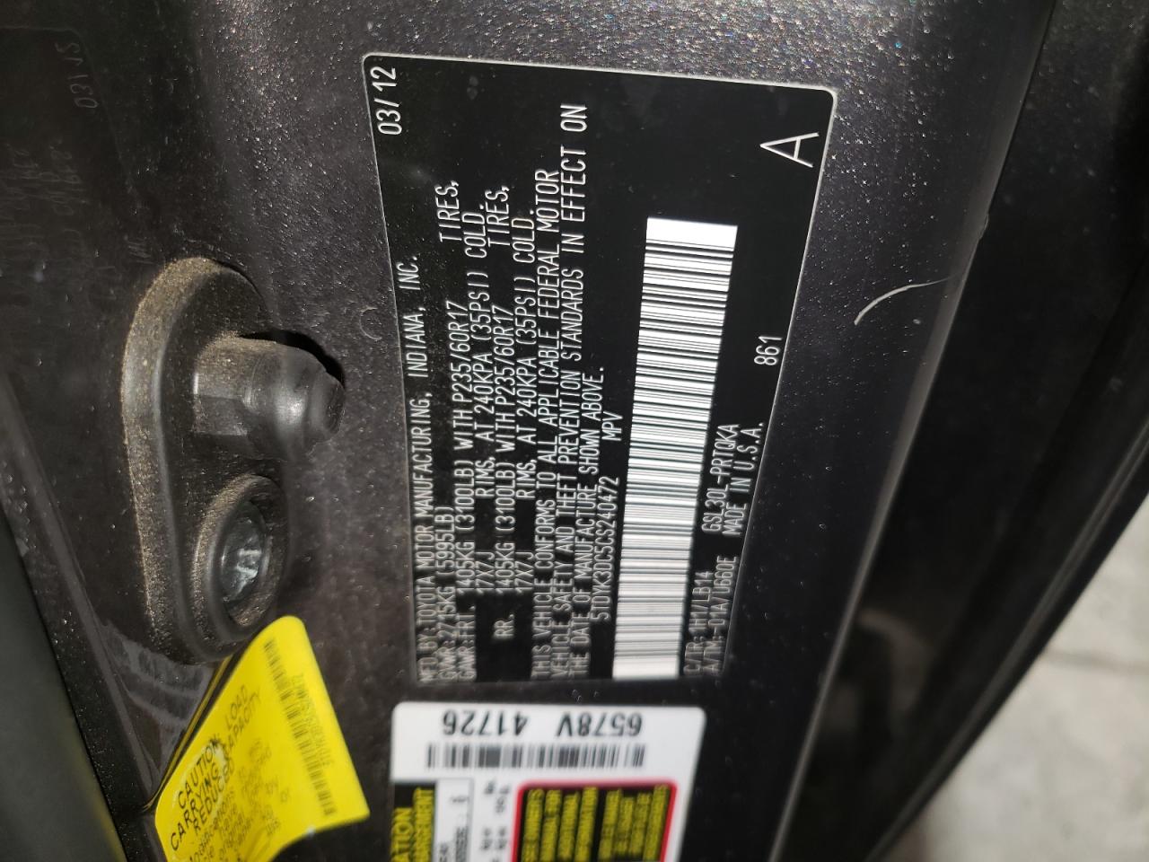 2012 Toyota Sienna - Image 14