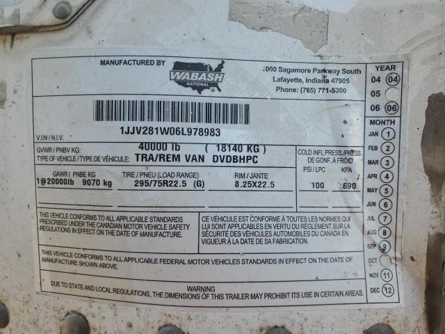2006 WABASH 28 DRY VAN TRAILER