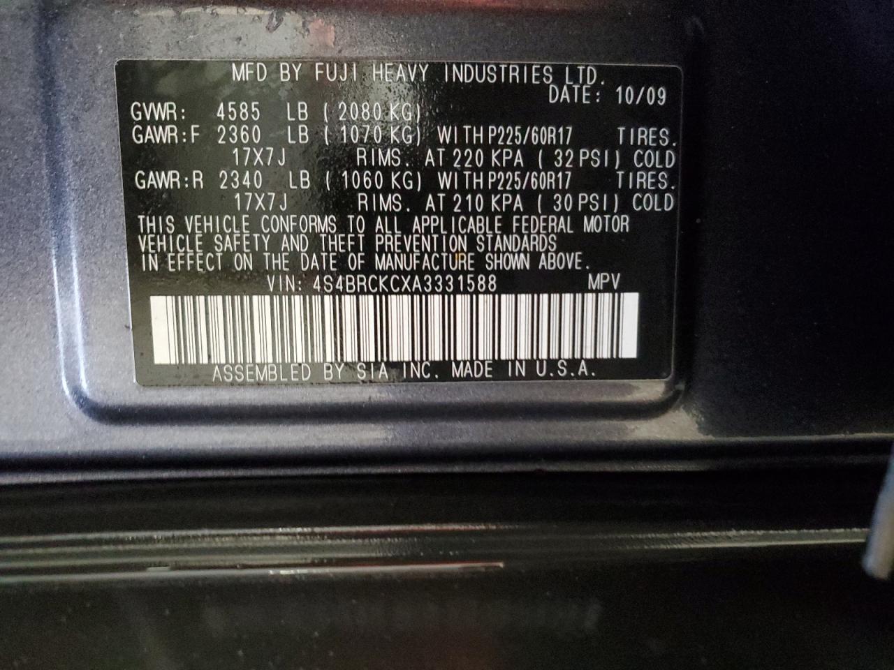 2010 Subaru Outback - Image 13
