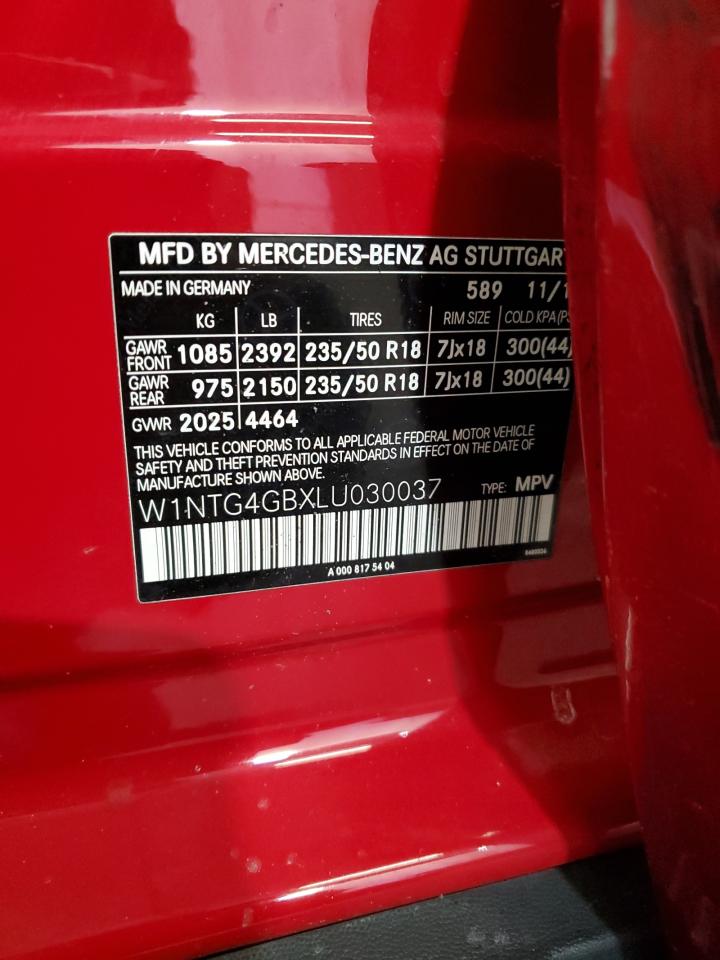 2020 Mercedes-Benz Gla 250 4Matic VIN: W1NTG4GBXLU030037 Lot: 50697205