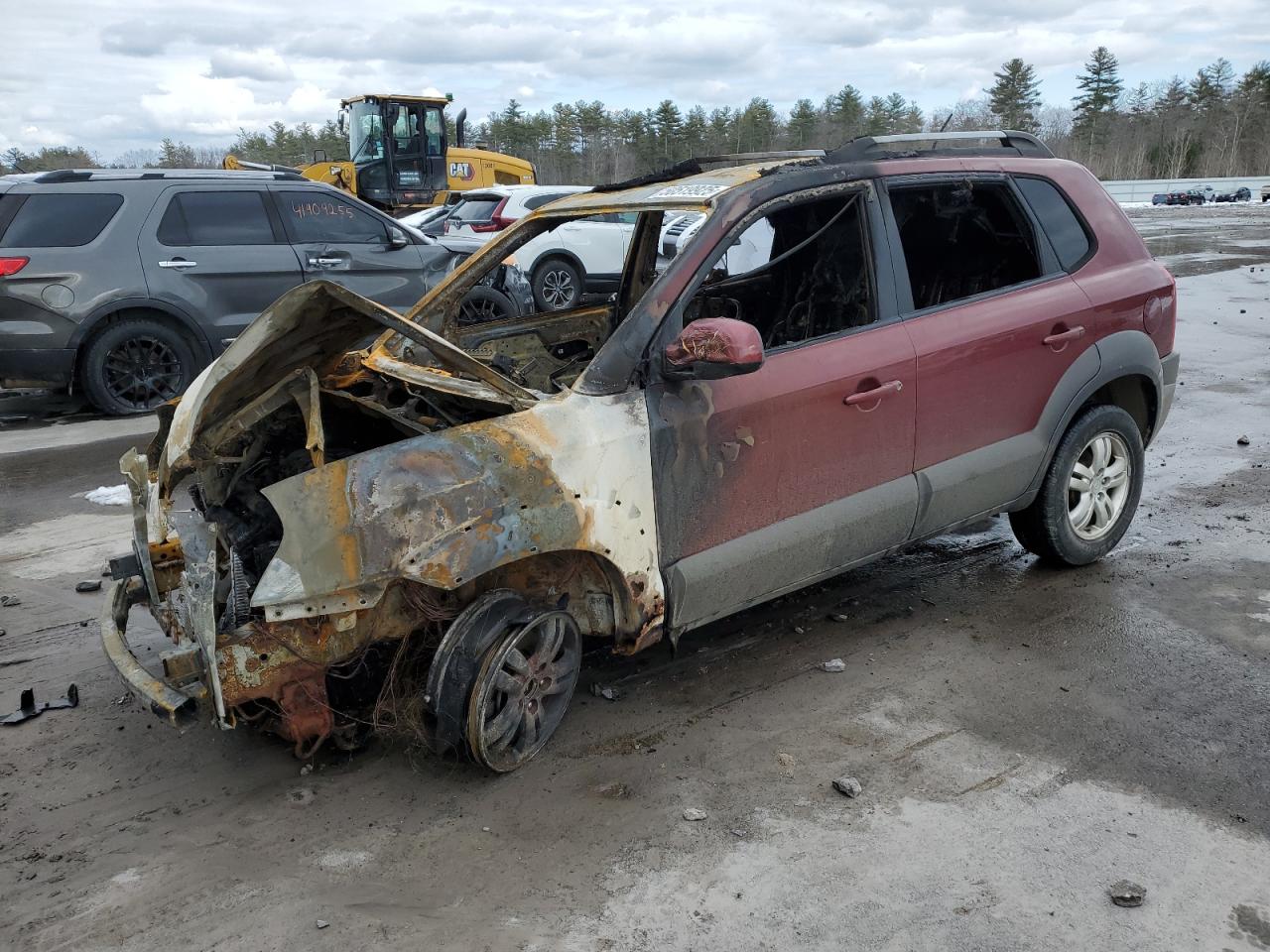 2008 Hyundai Tucson Se zu verkaufen in Windham, ME - Burn