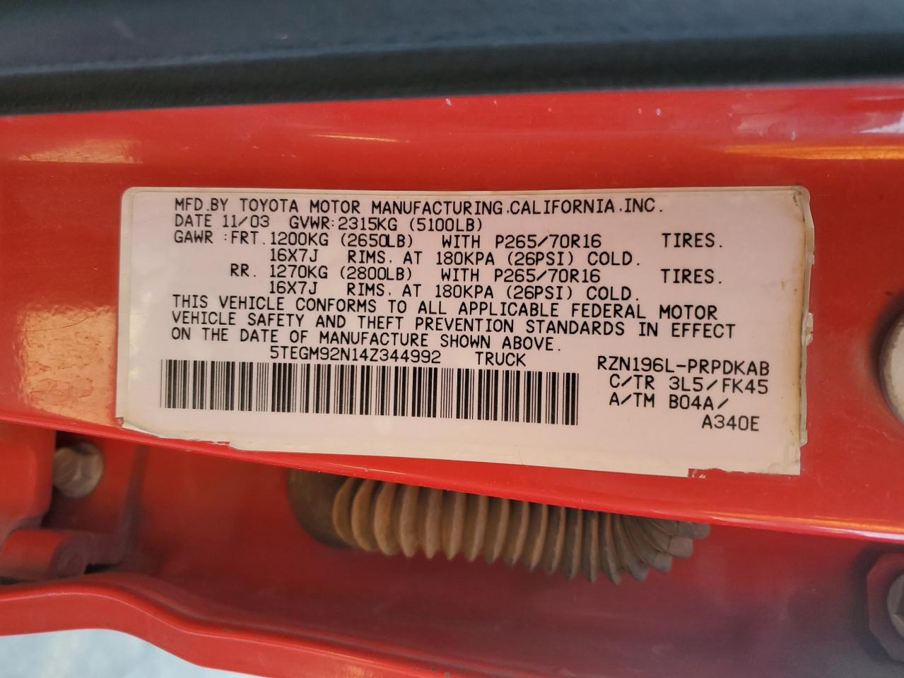2004 Toyota Tacoma - Image 12
