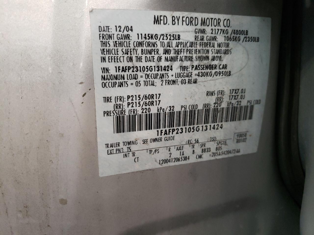 2005 Ford Five Hundred - Image 12