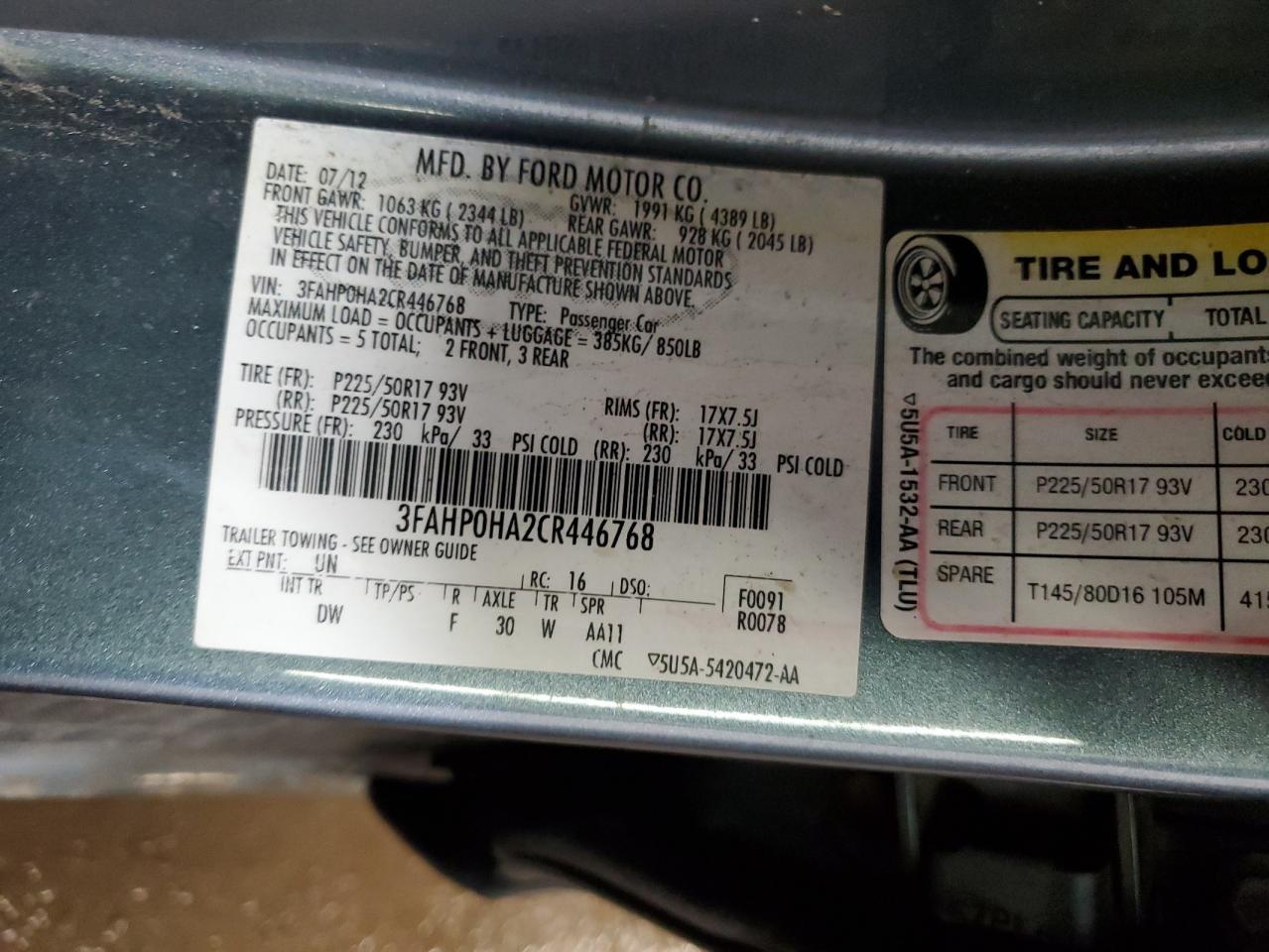2012 Ford Fusion - Image 12