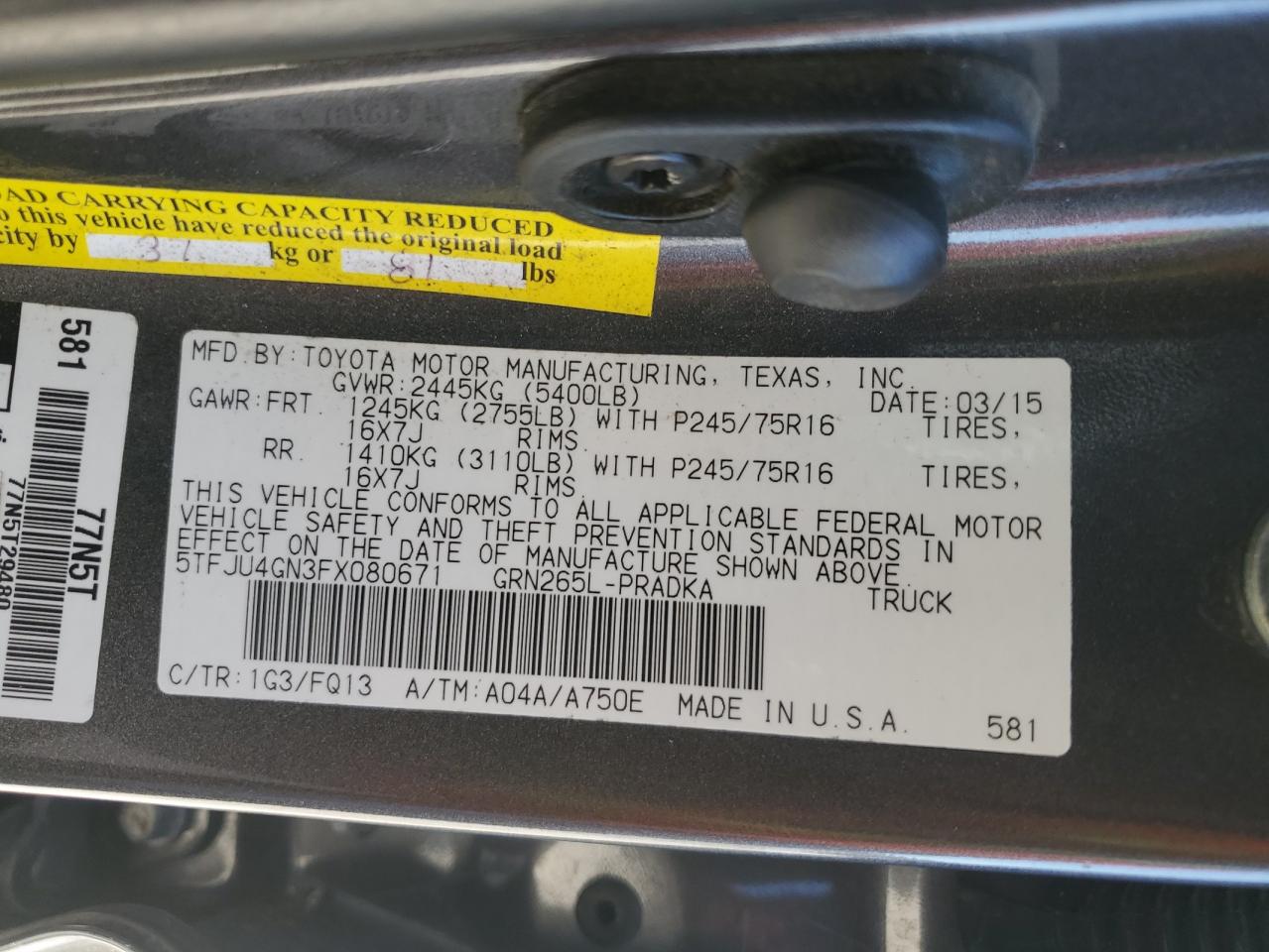 2015 Toyota Tacoma - Image 13