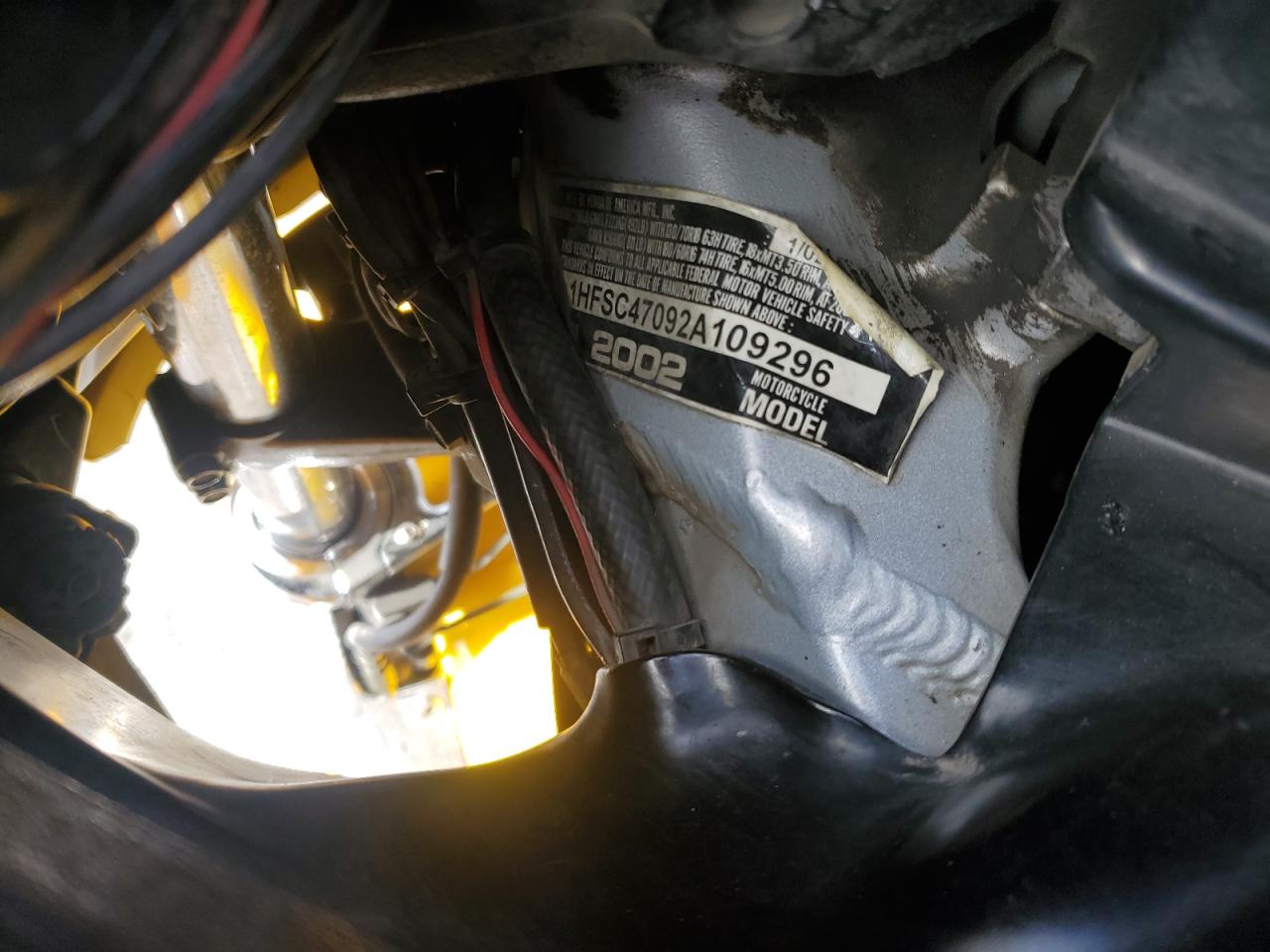 2002 Honda Gl1800 VIN: 1HFSC47092A109296 Lot: 47659515