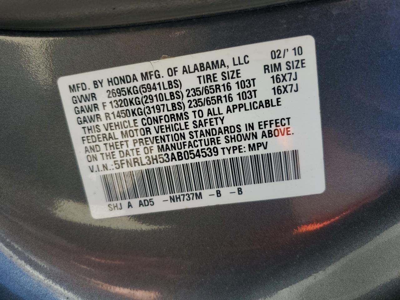 2010 Honda Odyssey - Image 13