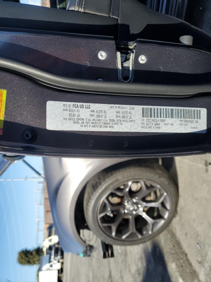 2020 Chrysler 300 S VIN: 2C3CCABG3LH158907 Lot: 49107695
