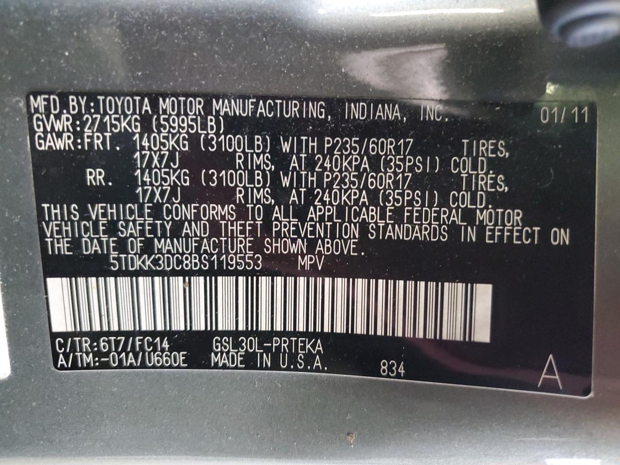 2011 Toyota Sienna - Image 13