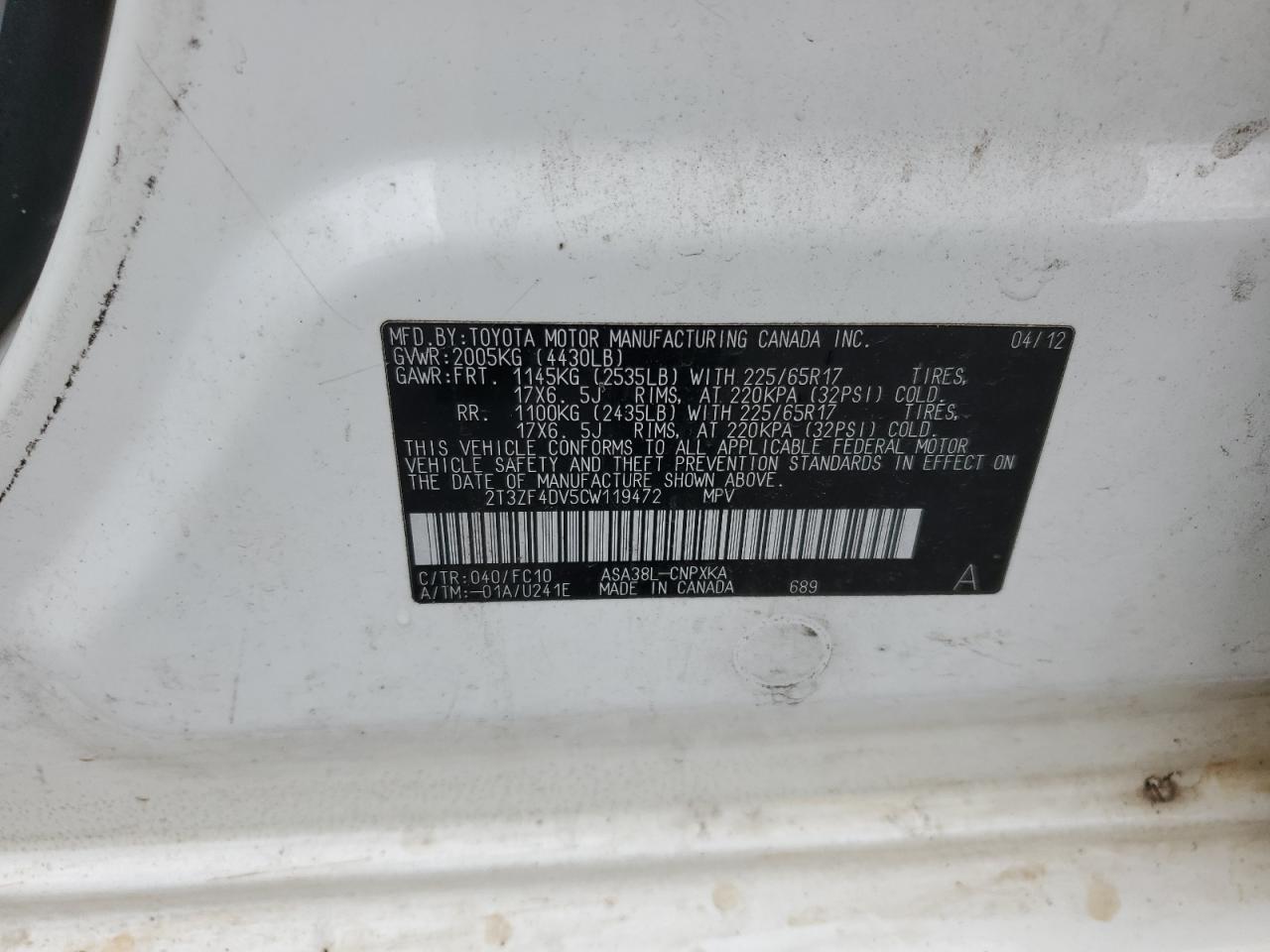 2012 Toyota RAV 4 - Image 13