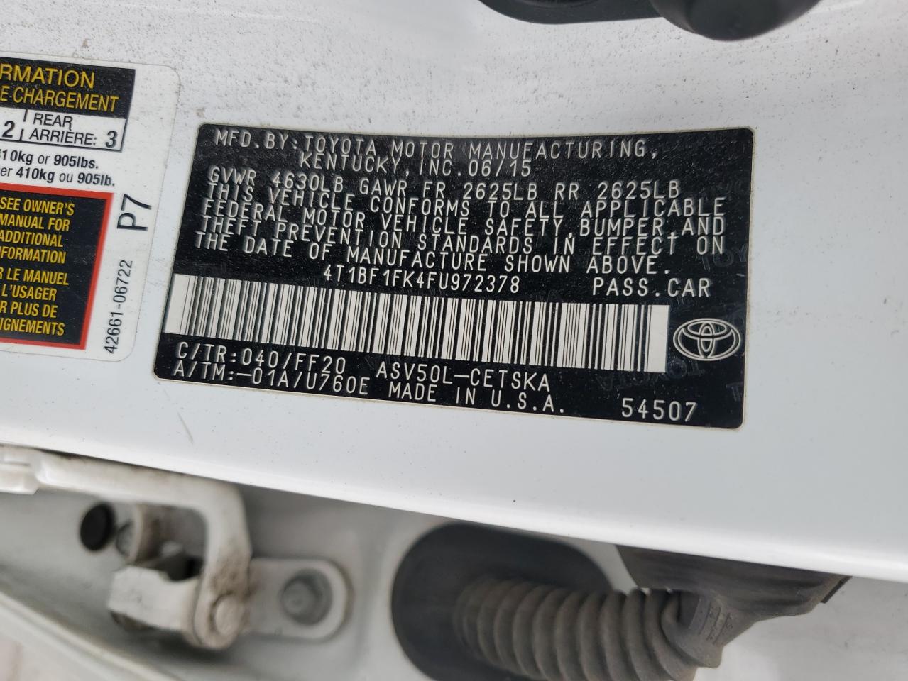 2015 Toyota Camry - Image 15