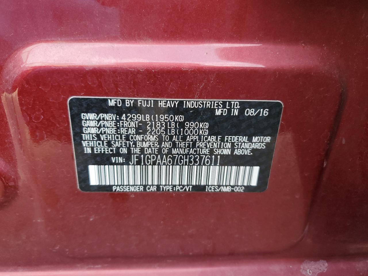 2016 Subaru Impreza - Image 14