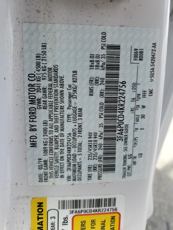 2019 Ford Fusion - Image 12