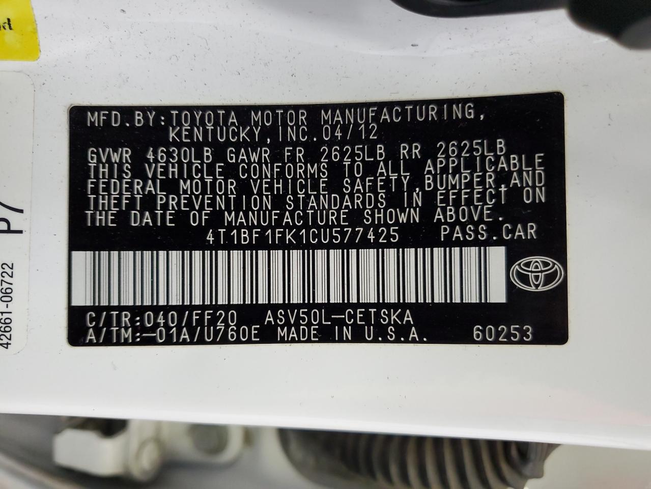 2012 Toyota Camry - Image 13