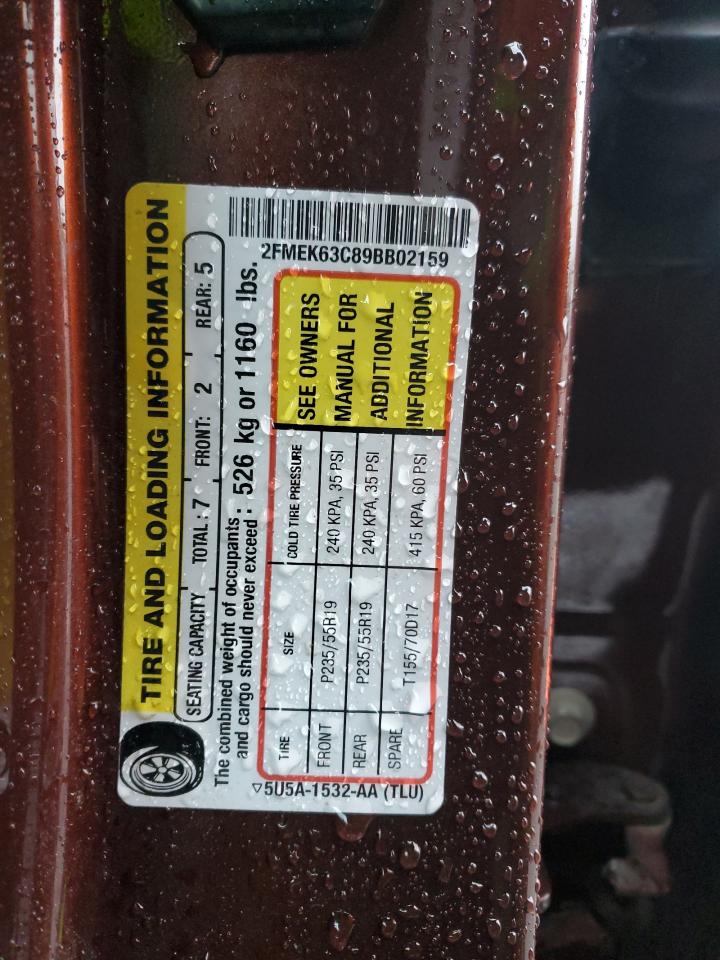 2009 Ford Flex Limited VIN: 2FMEK63C89BB02159 Lot: 48763265