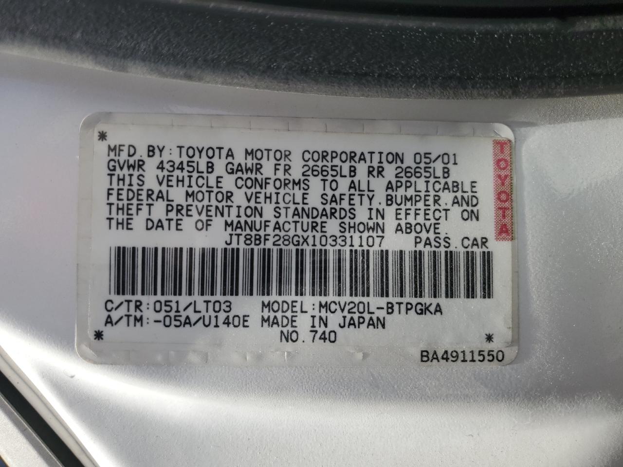 2001 Lexus ES - Image 14