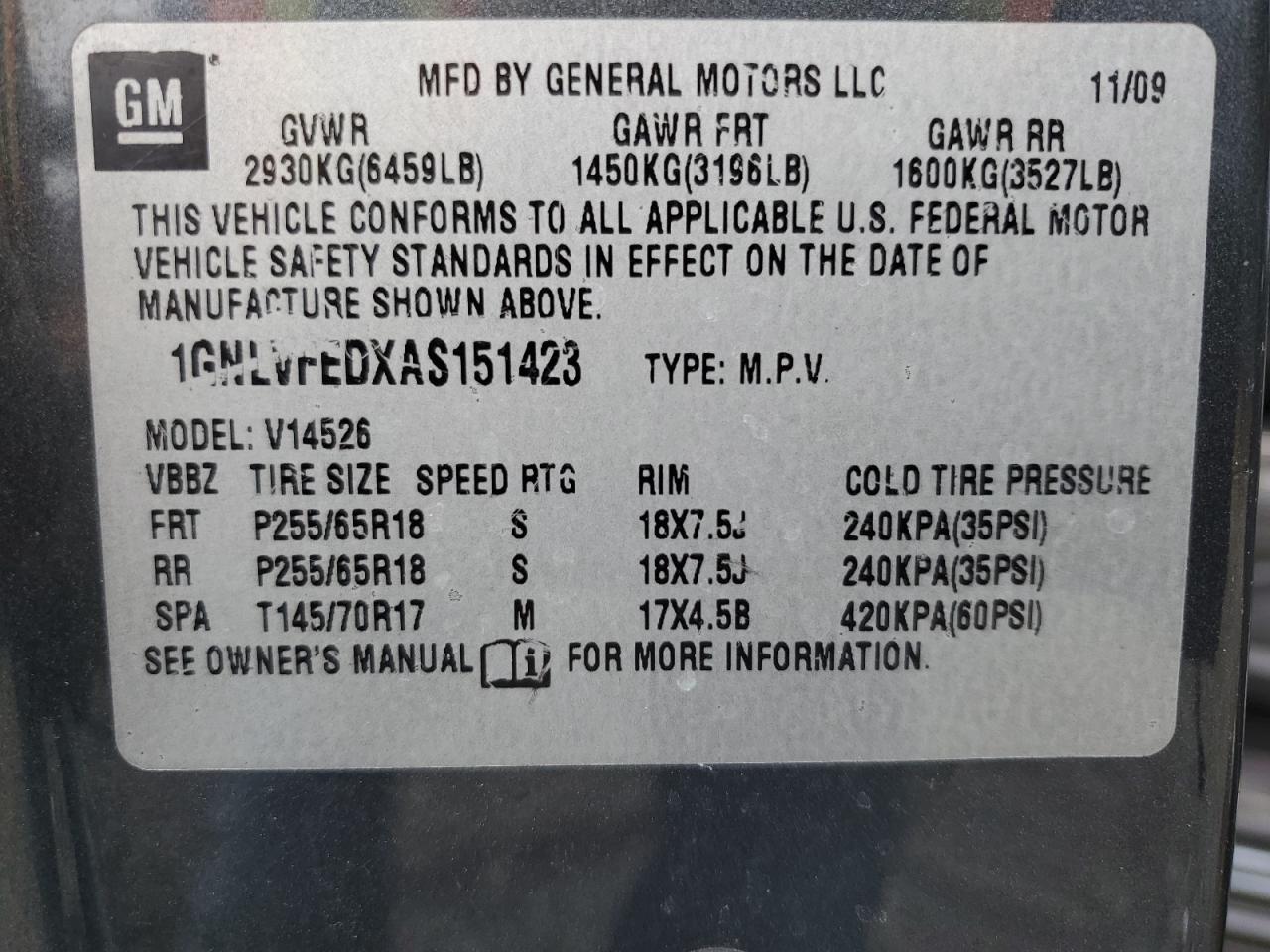 2010 Chevrolet Traverse - Image 13