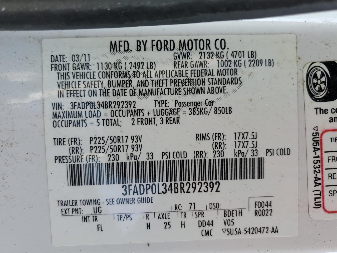 2011 Ford Fusion - Image 12