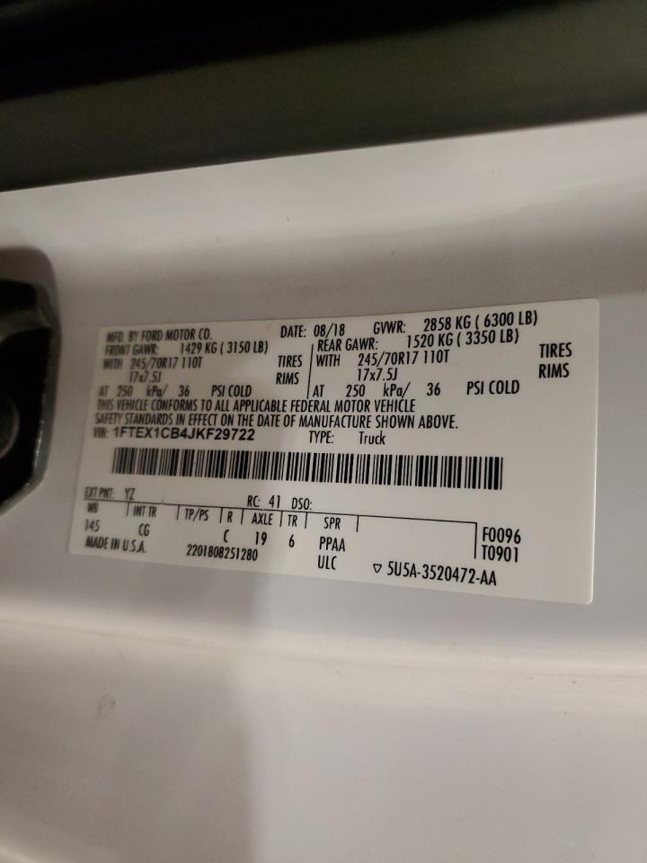 1FTEX1CB4JKF29722 FORD F-150 2018