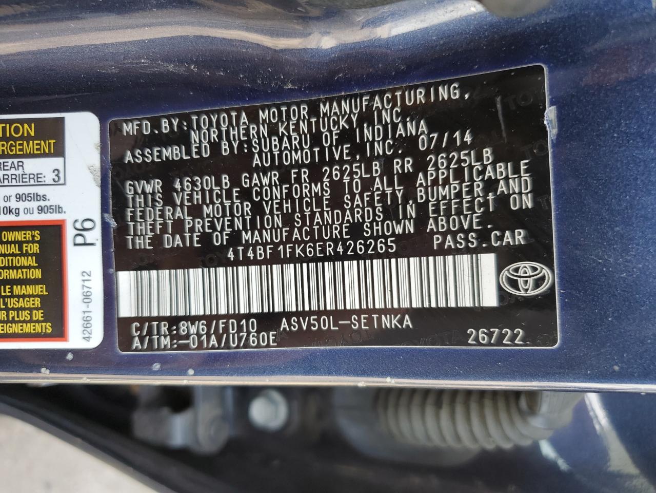 2014 Toyota Camry - Image 12