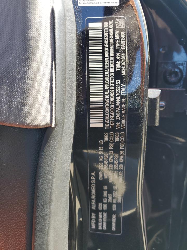 2020 Alfa Romeo Stelvio VIN: ZASPAJAN4L7C92153 Lot: 49605575