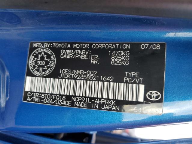 2008 TOYOTA YARIS 