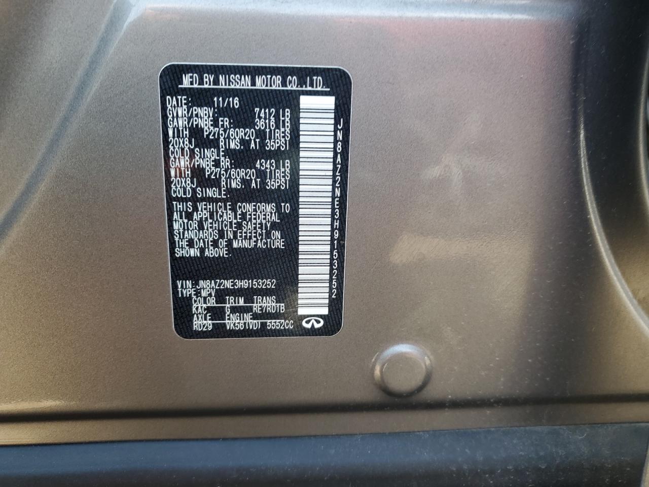 2017 Infiniti QX80 - Image 12