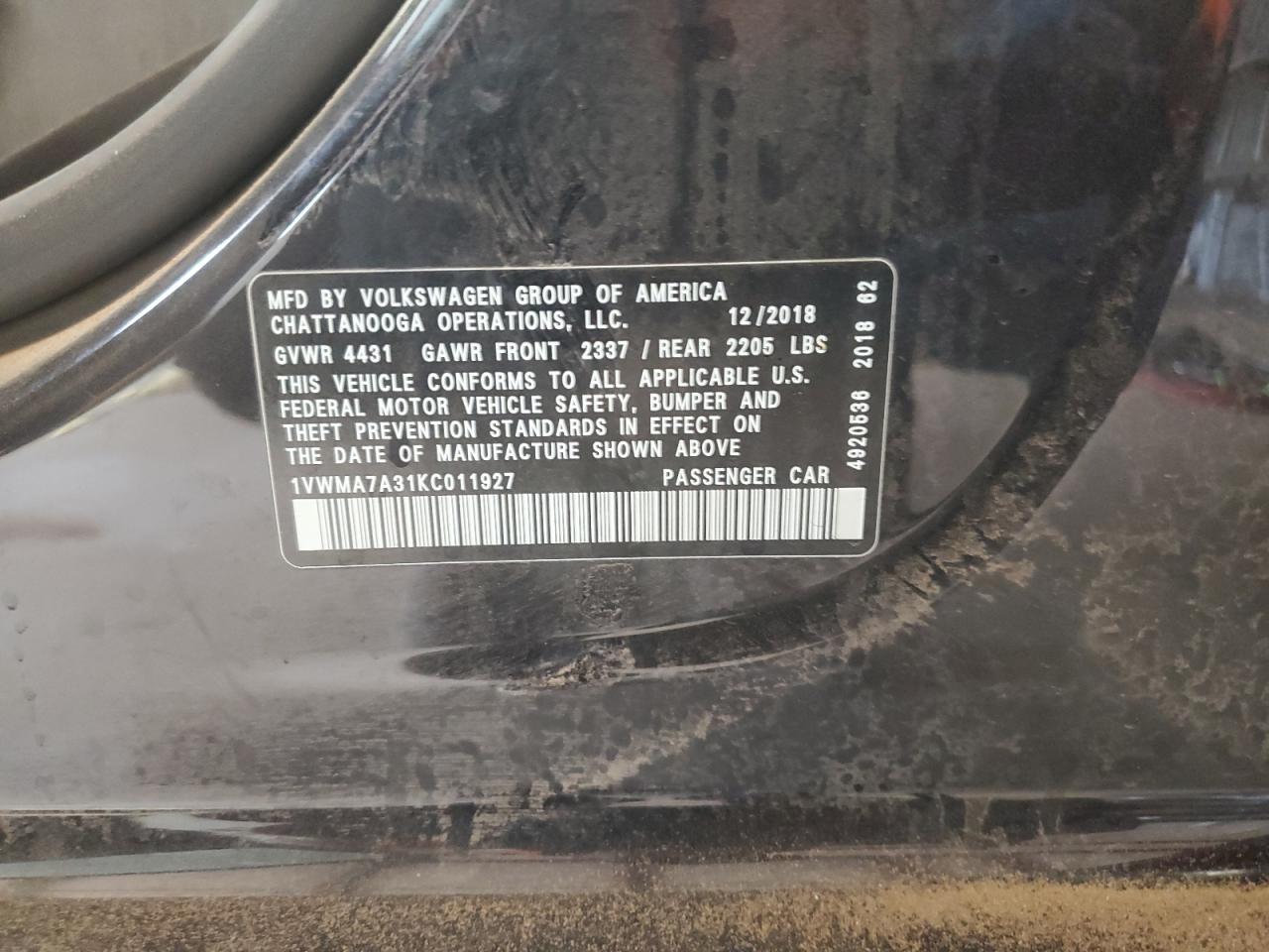 Volkswagen Passat se 2019