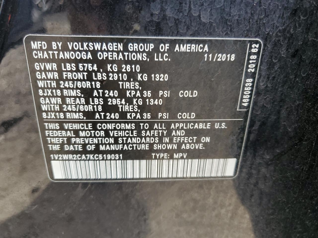 2019 Volkswagen Atlas - Image 12