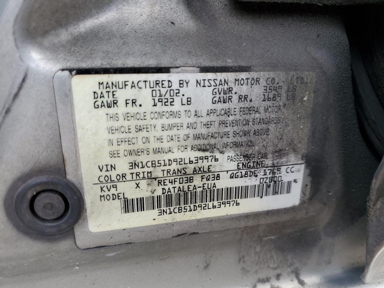 2002 Nissan Sentra - Image 14